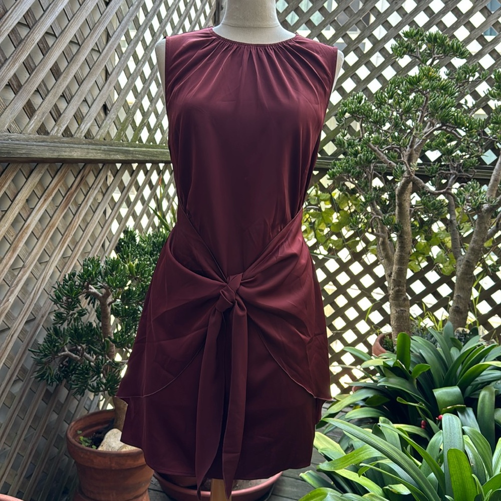 Pretty Garden Dress, Small, Maroon NWOT